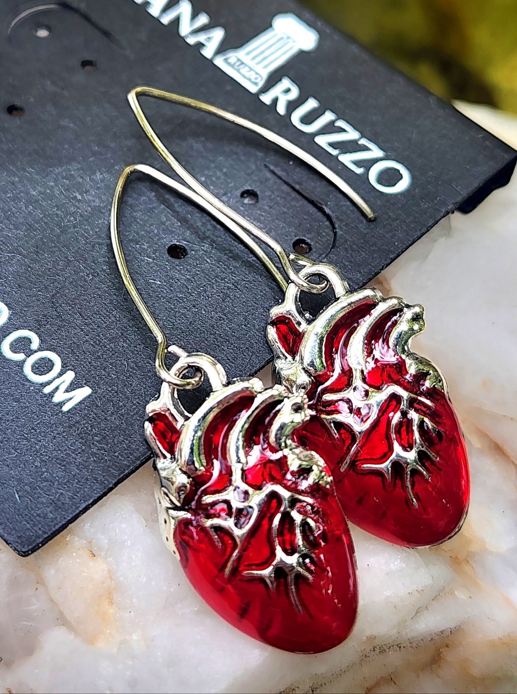 Designer Luxury Jewelry Heart Of Frida Silver Red Boho Hypoallergenic Earrings